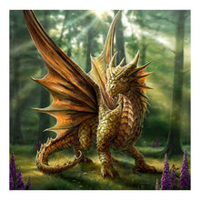 Lade das Bild in den Galerie-Viewer, Dinosaurier - voller quadratischer Diamant - 40x40cm
