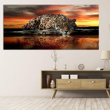 Lade das Bild in den Galerie-Viewer, Tiger - voller runder Diamant - 90x45cm
