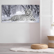 Lade das Bild in den Galerie-Viewer, Tiger - voller runder Diamant - 90x45cm
