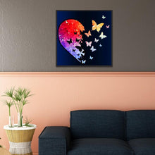 Lade das Bild in den Galerie-Viewer, Schmetterling Herz - volle Diamant-Malerei - 30x30cm
