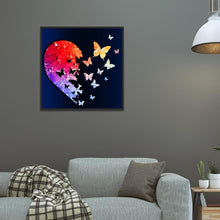 Lade das Bild in den Galerie-Viewer, Schmetterling Herz - volle Diamant-Malerei - 30x30cm

