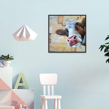 Lade das Bild in den Galerie-Viewer, Kuh - volle Diamant-Malerei - 30x30cm
