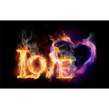 Lade das Bild in den Galerie-Viewer, Fantasy Liebe - voller runder Diamant - 40x30cm
