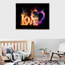 Lade das Bild in den Galerie-Viewer, Fantasy Liebe - voller runder Diamant - 40x30cm
