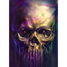 Lade das Bild in den Galerie-Viewer, Fearful Schädel - voller runder Diamant - 30x40cm
