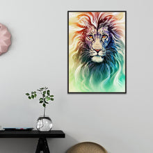 Lade das Bild in den Galerie-Viewer, Bunte Löwe - voller runder Diamant - 30x40cm
