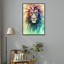 Lade das Bild in den Galerie-Viewer, Bunte Löwe - voller runder Diamant - 30x40cm

