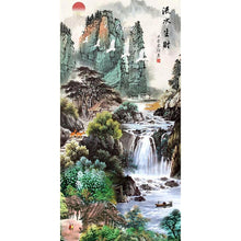 Lade das Bild in den Galerie-Viewer, Landschaft - volle runde Diamant-Malerei - 85x45cm
