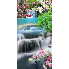 Lade das Bild in den Galerie-Viewer, Wasserfall - volle runde Diamant-Malerei - 85x45cm
