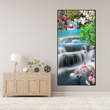 Lade das Bild in den Galerie-Viewer, Wasserfall - volle runde Diamant-Malerei - 85x45cm

