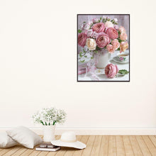 Lade das Bild in den Galerie-Viewer, Blume - voller runder Diamant - 55x45cm
