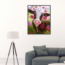 Lade das Bild in den Galerie-Viewer, Kuh - voller runder Diamant - 30x40cm

