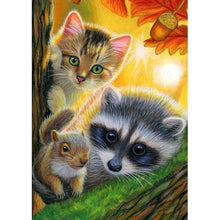 Lade das Bild in den Galerie-Viewer, Süße Tiere - voller runder Diamant - 40x30cm
