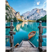 Lade das Bild in den Galerie-Viewer, Bootssee - voller runder Diamant - 30x40cm
