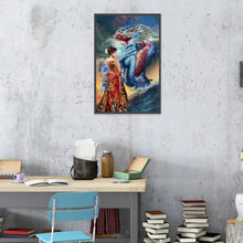 Lade das Bild in den Galerie-Viewer, Beauty-Drachen - voller runder Diamant - 40x30cm
