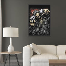 Lade das Bild in den Galerie-Viewer, Heftiger Schädel - voller runder Diamant - 40x30cm
