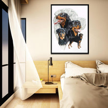 Lade das Bild in den Galerie-Viewer, Hunde-Gruppe - volle Diamant-Malerei - 40x30cm
