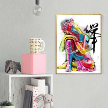 Lade das Bild in den Galerie-Viewer, Bunte Buddha - volle Diamant-Malerei - 40x30cm
