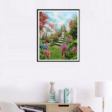 Lade das Bild in den Galerie-Viewer, Gartenweg - voller runder Diamant - 30x25cm
