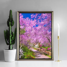 Lade das Bild in den Galerie-Viewer, Blumen Baum weg - voller runder Diamant - 40x30cm
