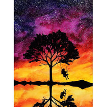 Lade das Bild in den Galerie-Viewer, Fantasy-Ansicht - voller runder Diamant - 40x30cm

