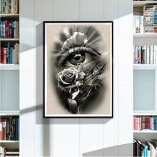 Lade das Bild in den Galerie-Viewer, Auge - voller runder Diamant - 30x40cm
