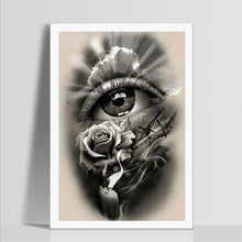 Lade das Bild in den Galerie-Viewer, Auge - voller runder Diamant - 30x40cm
