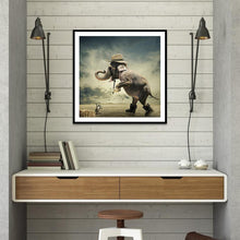 Lade das Bild in den Galerie-Viewer, Elefant - volle Diamant-Malerei - 30x30cm
