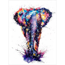 Lade das Bild in den Galerie-Viewer, Hängender Elefant - voller runder Diamant - 40x60cm

