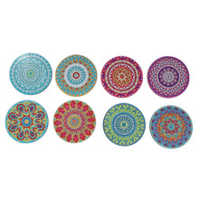 Lade das Bild in den Galerie-Viewer, Mandala/Halloween/Schmetterlinge – Runder Untersetzer aus Holz
