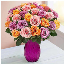 Lade das Bild in den Galerie-Viewer, Blumen - voller runder Diamant - 30x30cm
