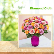 Lade das Bild in den Galerie-Viewer, Blumen - voller runder Diamant - 30x30cm
