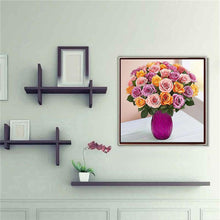 Lade das Bild in den Galerie-Viewer, Blumen - voller runder Diamant - 30x30cm
