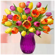 Lade das Bild in den Galerie-Viewer, Blumen - voller runder Diamant - 30x30cm
