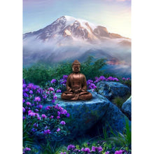Lade das Bild in den Galerie-Viewer, Buddha-Statue - voller runder Diamant - 30x40cm
