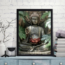 Lade das Bild in den Galerie-Viewer, Buddha-Statue - voller runder Diamant - 30x40cm
