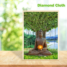 Lade das Bild in den Galerie-Viewer, Buddha-Statue - voller runder Diamant - 30x40cm
