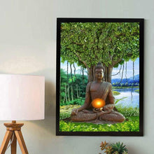 Lade das Bild in den Galerie-Viewer, Buddha-Statue - voller runder Diamant - 30x40cm
