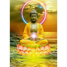 Lade das Bild in den Galerie-Viewer, Buddha-Statue - voller runder Diamant - 30x40cm
