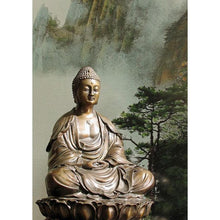 Lade das Bild in den Galerie-Viewer, Buddha-Statue - voller runder Diamant - 30x40cm
