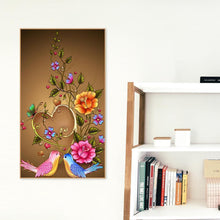Lade das Bild in den Galerie-Viewer, Blumenschmetterling - voller runder Diamant - 30x48cm
