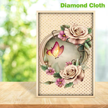 Lade das Bild in den Galerie-Viewer, Blumenschmetterling - voller runder Diamant - 30x35cm
