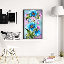 Lade das Bild in den Galerie-Viewer, Blumenschmetterling - voller runder Diamant - 30x48cm
