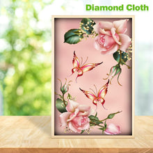 Lade das Bild in den Galerie-Viewer, Blumenschmetterling - voller runder Diamant - 30x48cm
