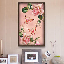 Lade das Bild in den Galerie-Viewer, Blumenschmetterling - voller runder Diamant - 30x48cm
