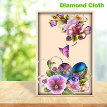 Lade das Bild in den Galerie-Viewer, Blumenschmetterling - voller runder Diamant - 30x50cm

