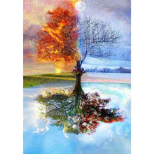 Lade das Bild in den Galerie-Viewer, Hängender Baum - voller runder Diamant - 40x60cm
