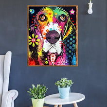 Lade das Bild in den Galerie-Viewer, Hund - voller runder Diamant - 25x30cm
