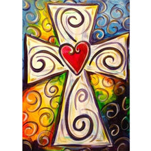 Lade das Bild in den Galerie-Viewer, Kreuz - voller runder Diamant - 30x40cm
