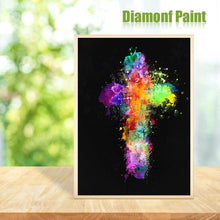 Lade das Bild in den Galerie-Viewer, Kreuz - voller runder Diamant - 30x40cm
